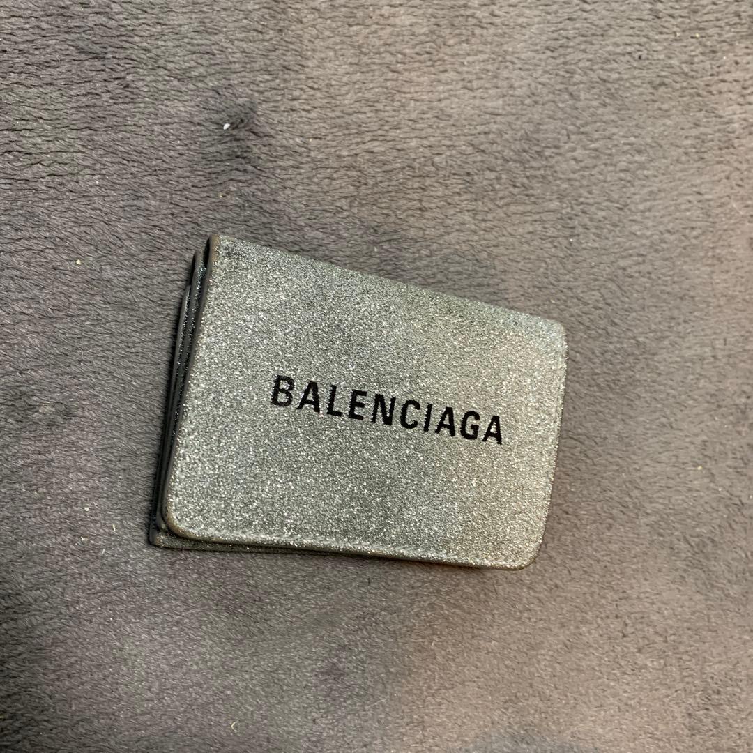 バレンシアガ　BALENCIAGA ラメ　グリッター　キラキラ　シルバー0708