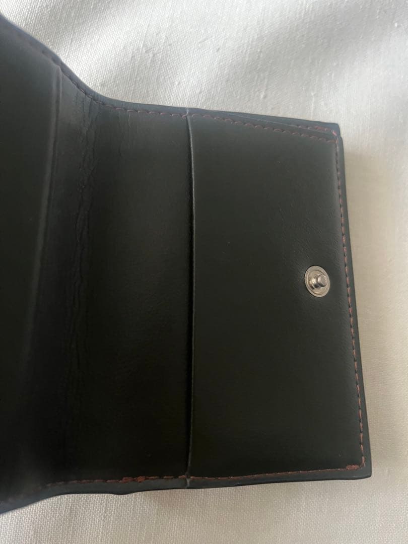 マルニ marni レザー製3つ折り財布 オリーブ グリーン ほぼ未使用 美品