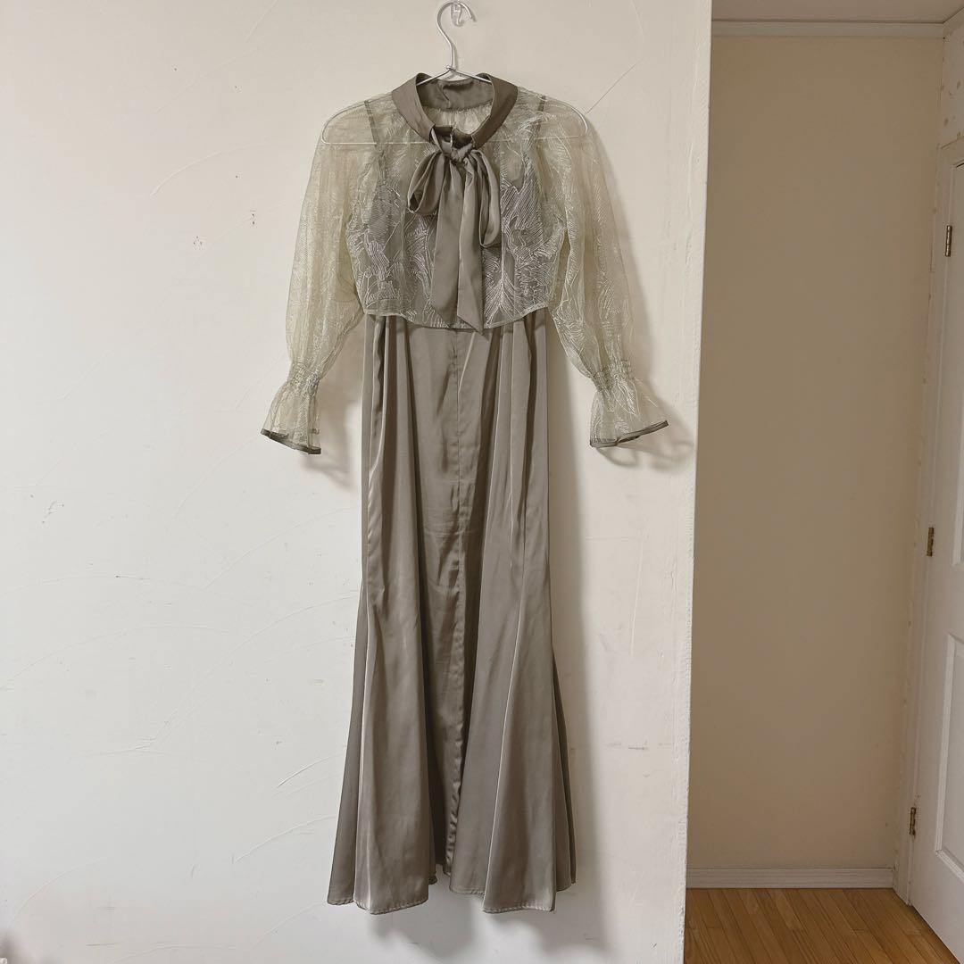 リーフブラウスセットドレス 成人式 同窓会 二次会 オケージョン