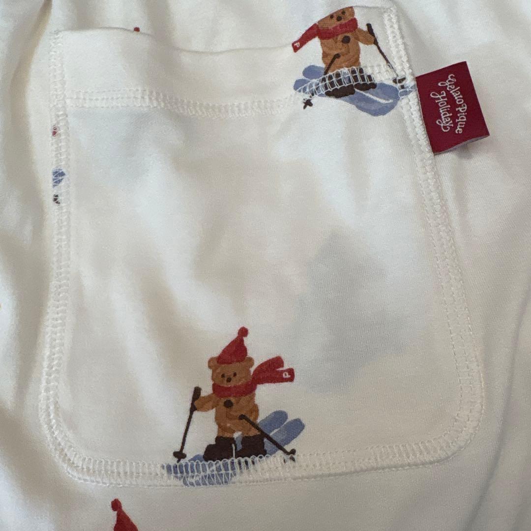 ジェラートピケ　ホリデー　スキーベアロングパンツ