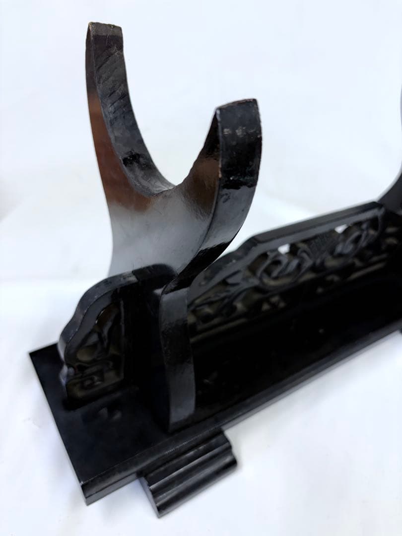 刀掛け 象牙台 木製 火縄銃 武具 日本刀 台 飾り台