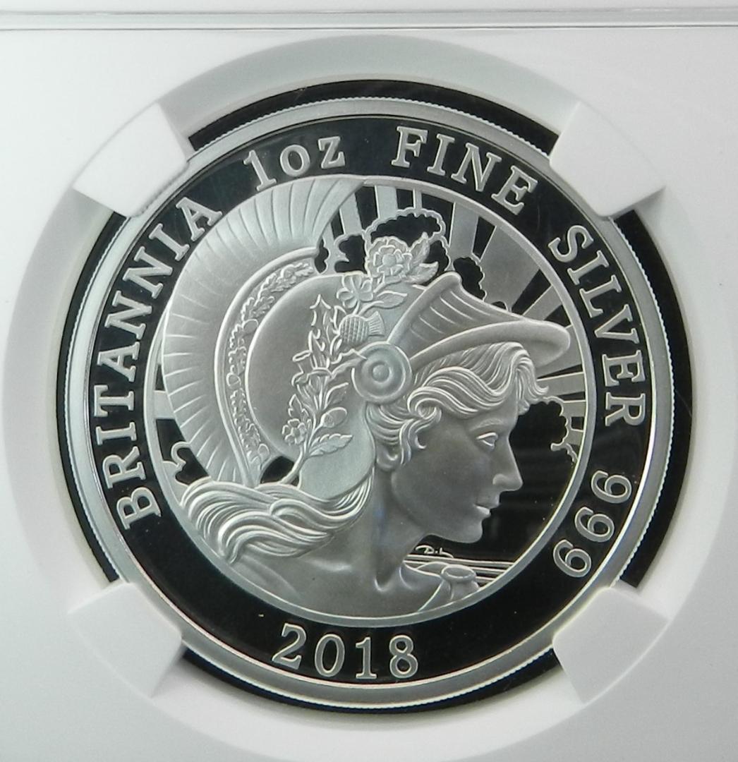 ★希少２００枚の初期発行分★ 2018 イギリス 銀貨 ブリタニア ２ポンド