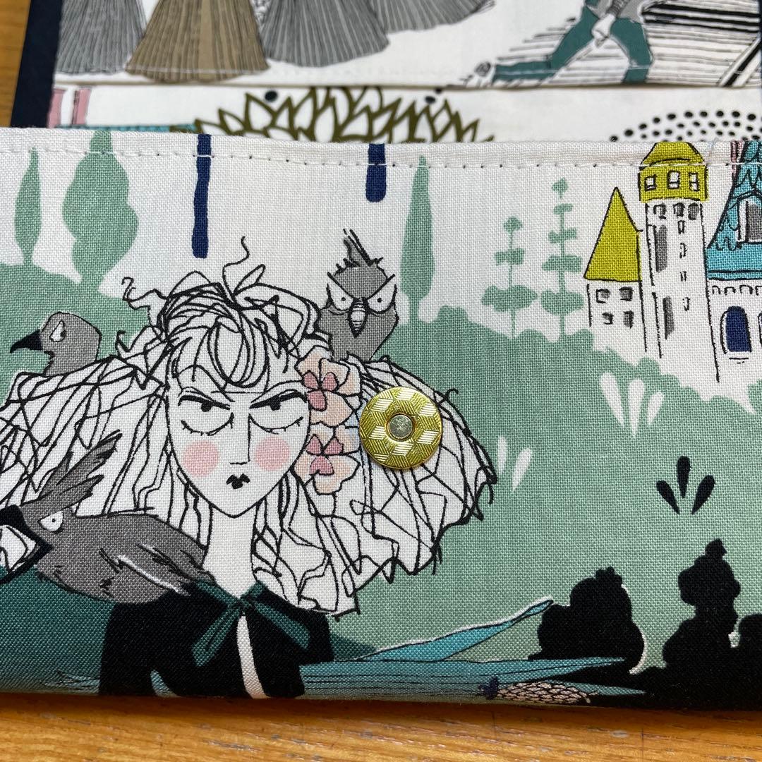 長財布　やりくり財布　ハンドメイド　レア廃盤生地