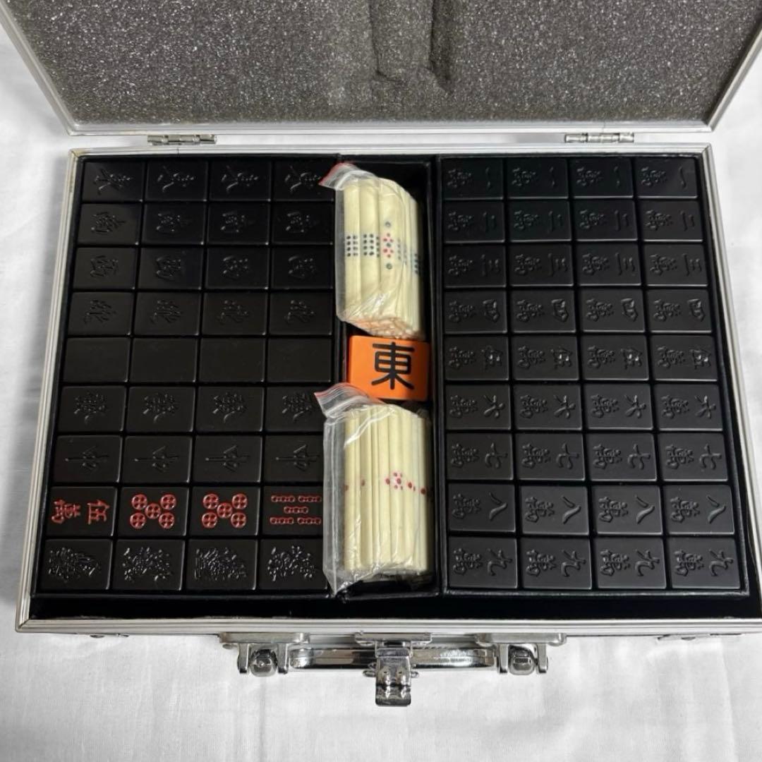 ◆超レア◆市川屋 麻雀牌 オールブラック blacb fine gold