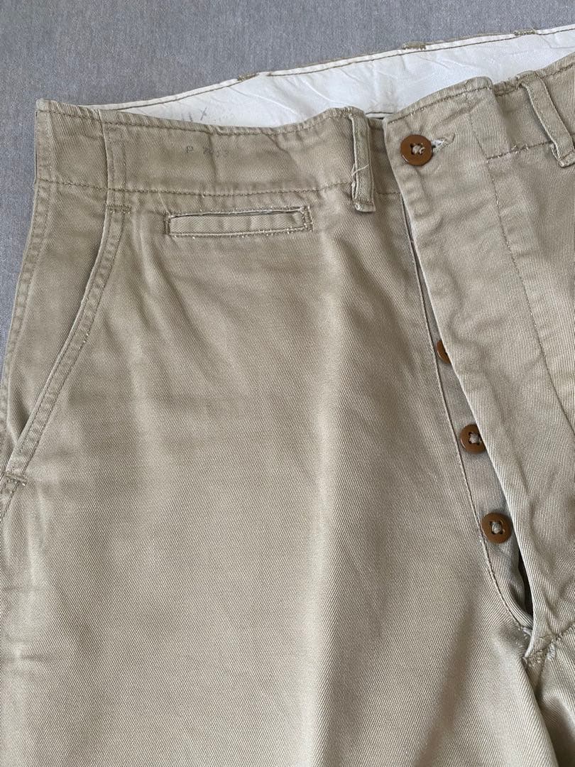 50s サイドダブルステッチ U.S ARMY M-45 カーキ チノパン