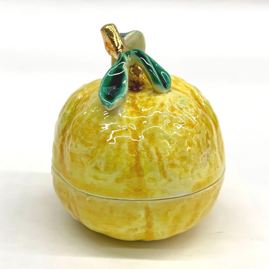 【香合　柚子】今岡三四郎　共箱