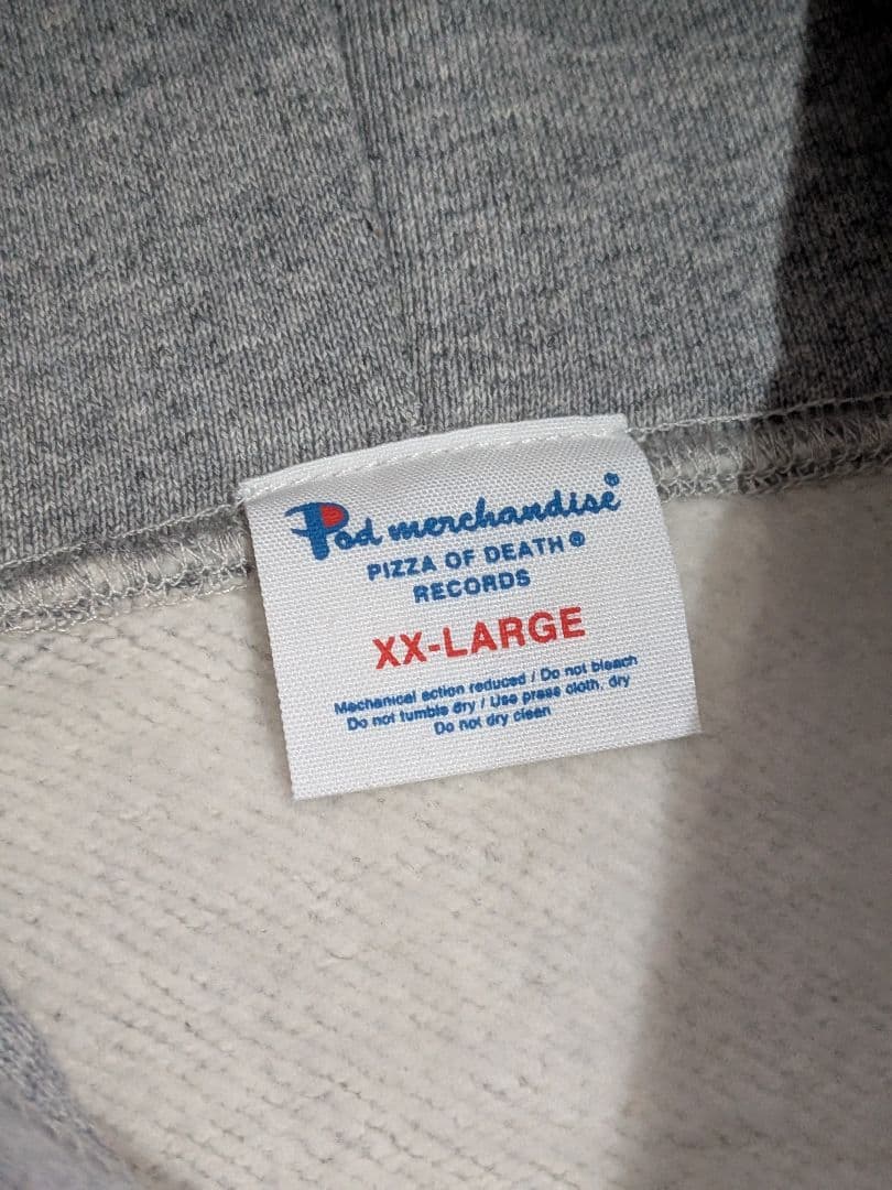 美品 PIZZA OF DEATH ピザオブデス ジップパーカー XXL グレー