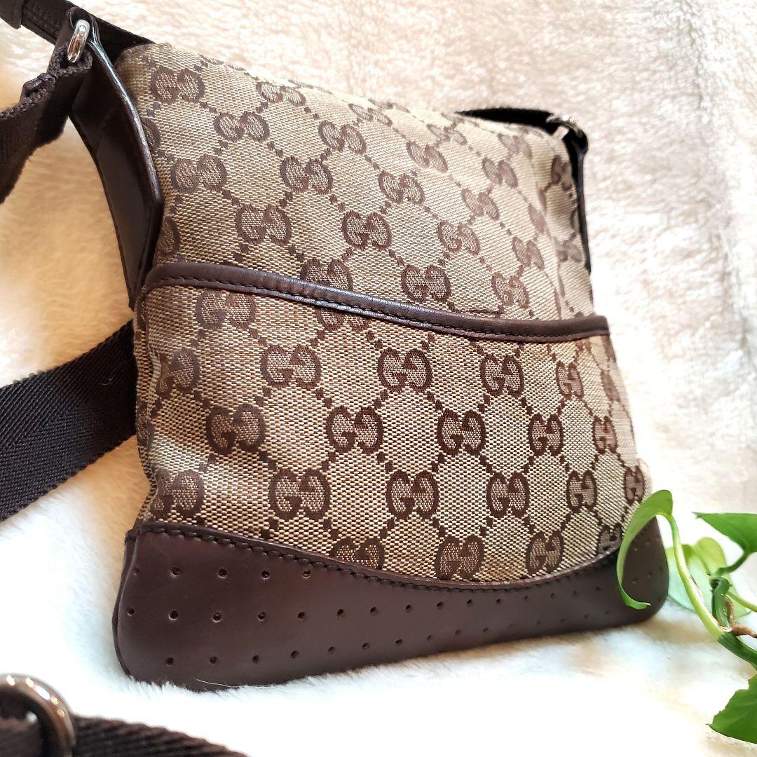 正規品 GUCCI グッチ GGキャンバス ミニ ショルダーバッグ 斜め掛け 鞄