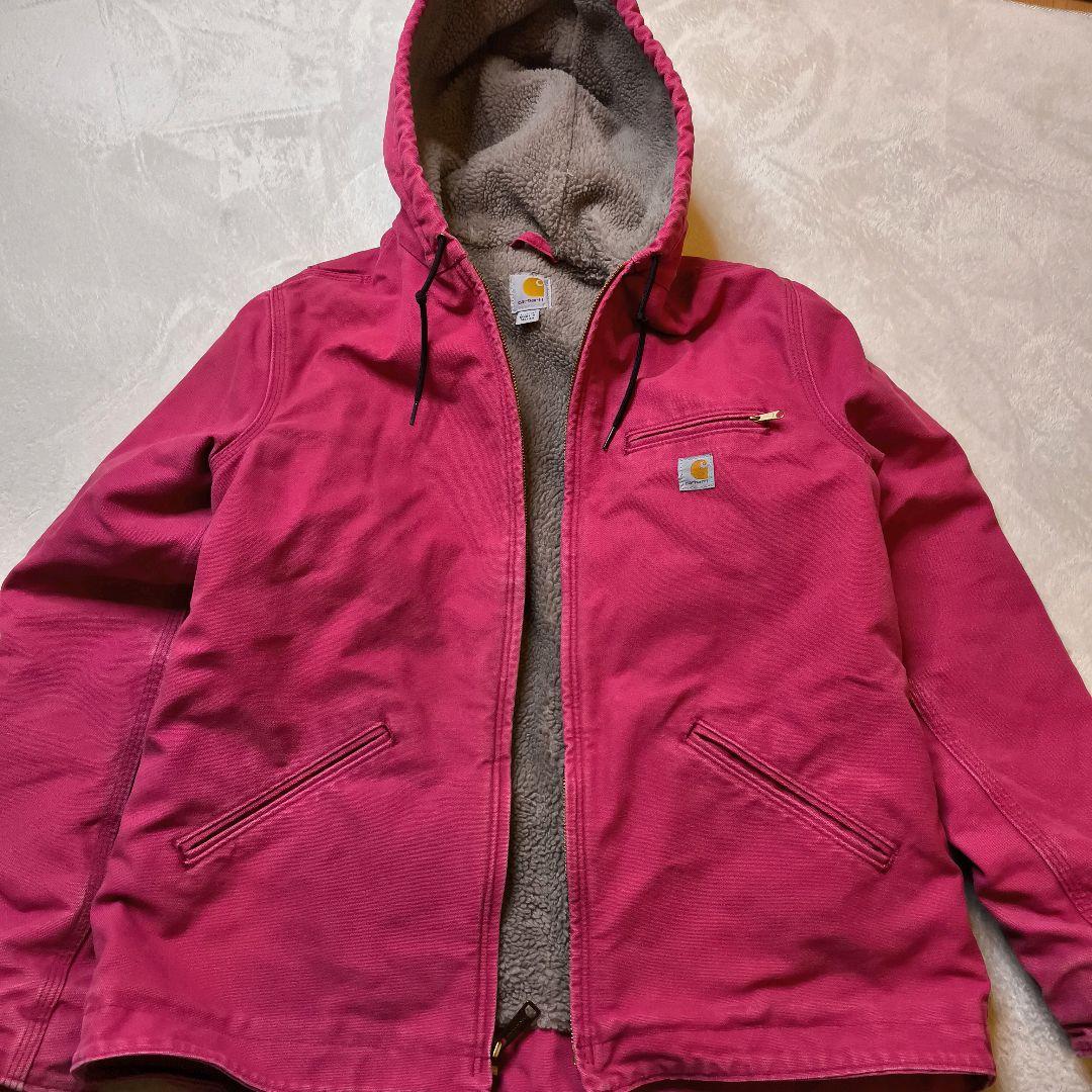 Carhartt シエラジャケット ピンク 裏ボア アクションプリーツ L