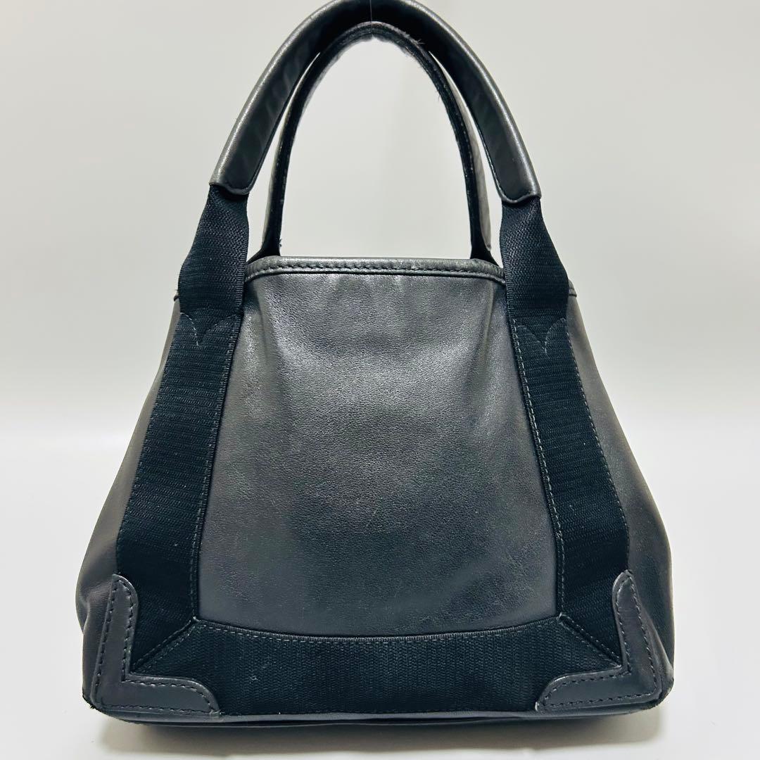 BALENCIAGA ネイビーカバスXS 2WAY ハンドバッグ ブラック