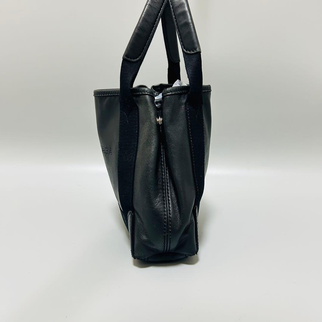 BALENCIAGA ネイビーカバスXS 2WAY ハンドバッグ ブラック