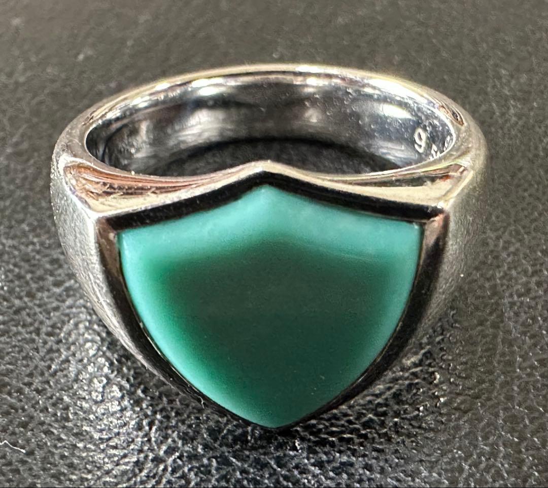 TOMWOOD トムウッド シールド ターコイズ シルバーリング(50)10号