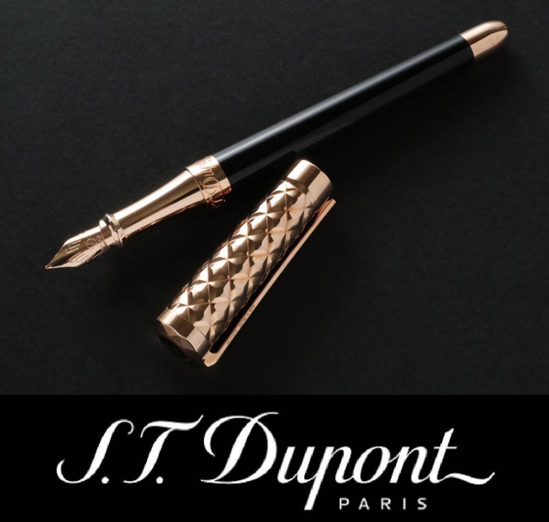 3849◆デュポン◆万年筆定価111,100円◆リベルテ～ブラックピンクゴールド