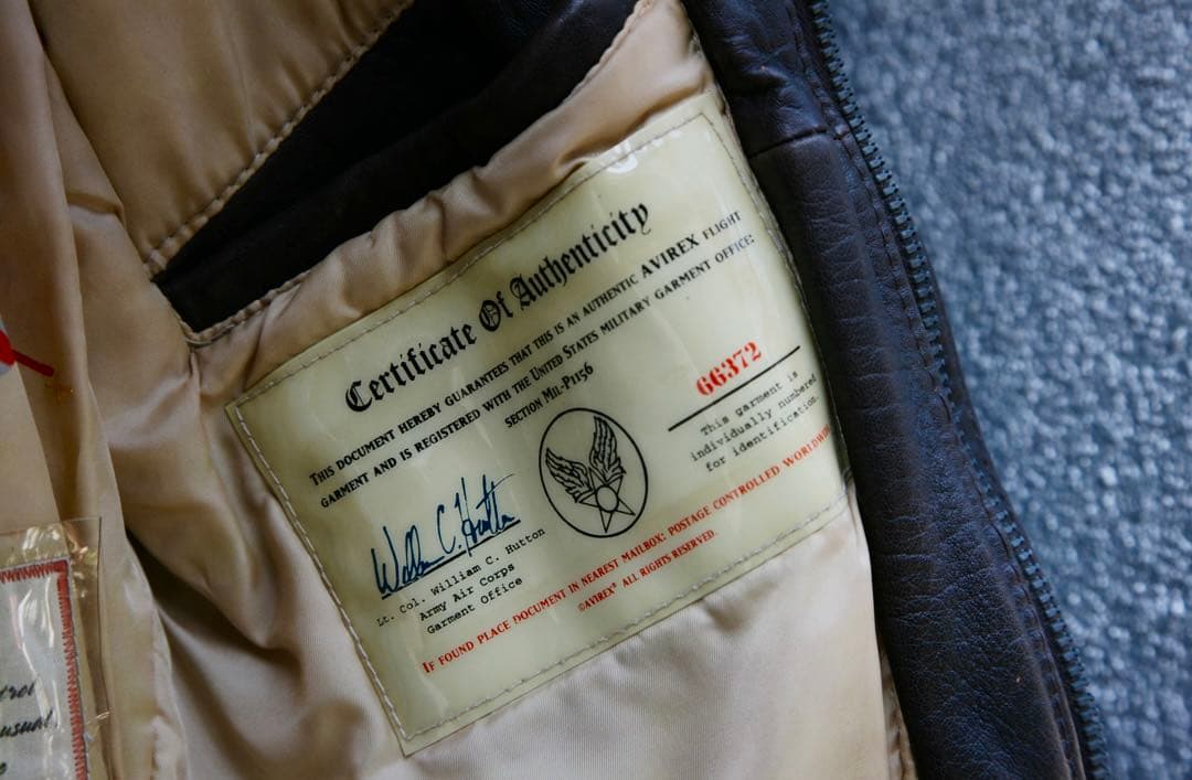 b*)様 AVIREX/A-2フライトジャケット/Sleepy-Time Gal