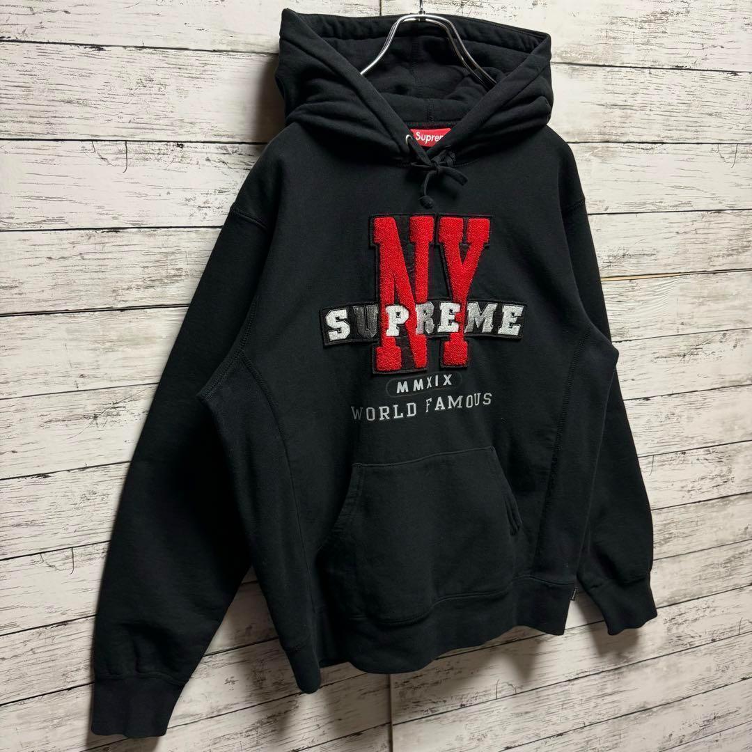 491a【即完売モデル】シュプリーム　パイルロゴ　人気カラー　レア　パーカー