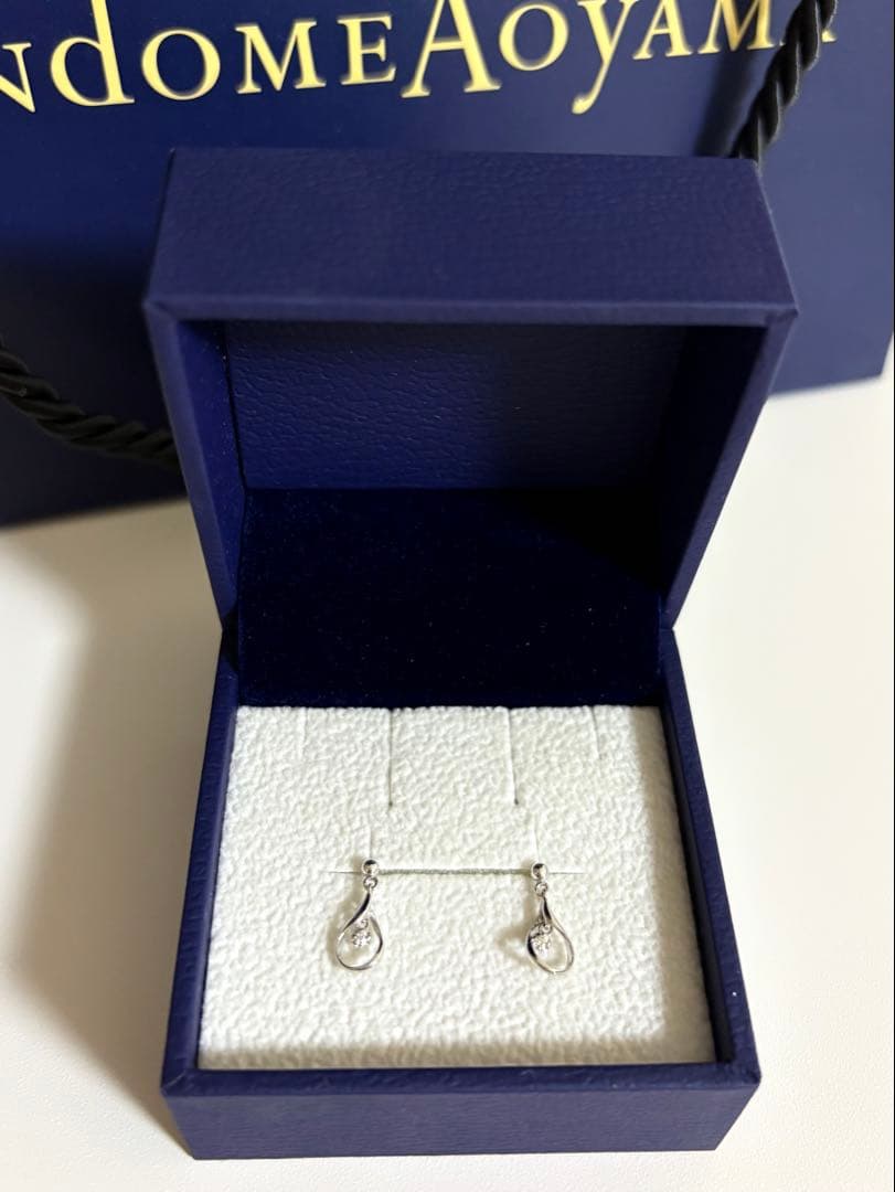 Vendome Aoyama ダイヤモンド ドロップ ピアス