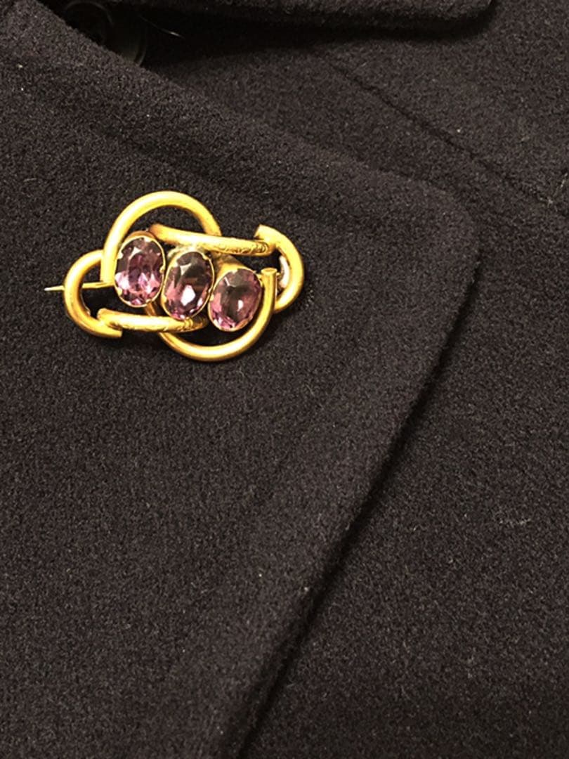 アンティーク ヴィクトリアン ゴールド　アメシスト ブローチ