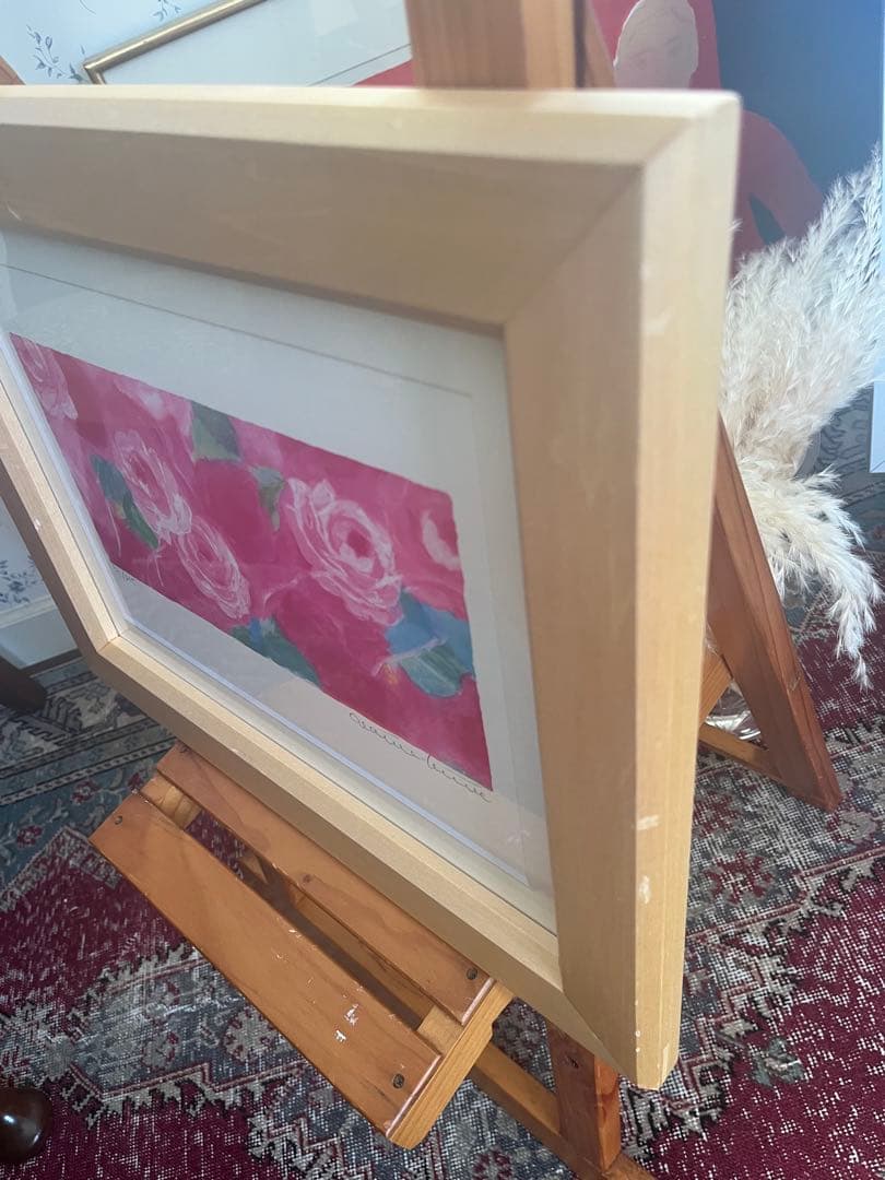 額入り版画　 限定ジクレー　ジニーキム　バラの花 現行品　サイン.ED.証明書