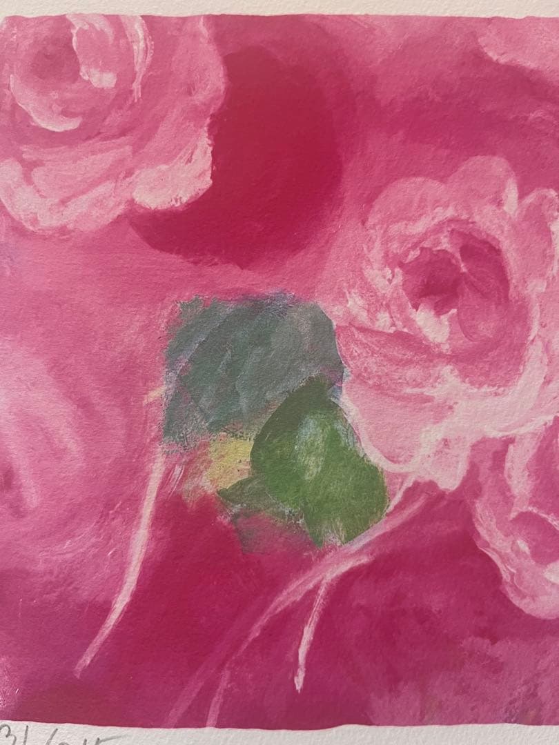 額入り版画　 限定ジクレー　ジニーキム　バラの花 現行品　サイン.ED.証明書