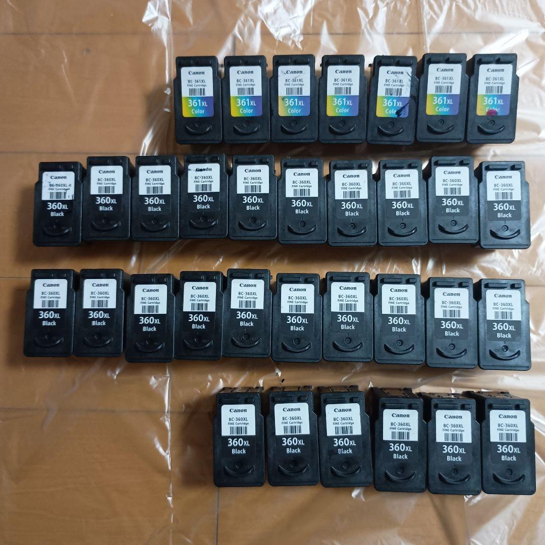 Canon BC-360XL/361XL 使用済み インクカートリッジ 33個