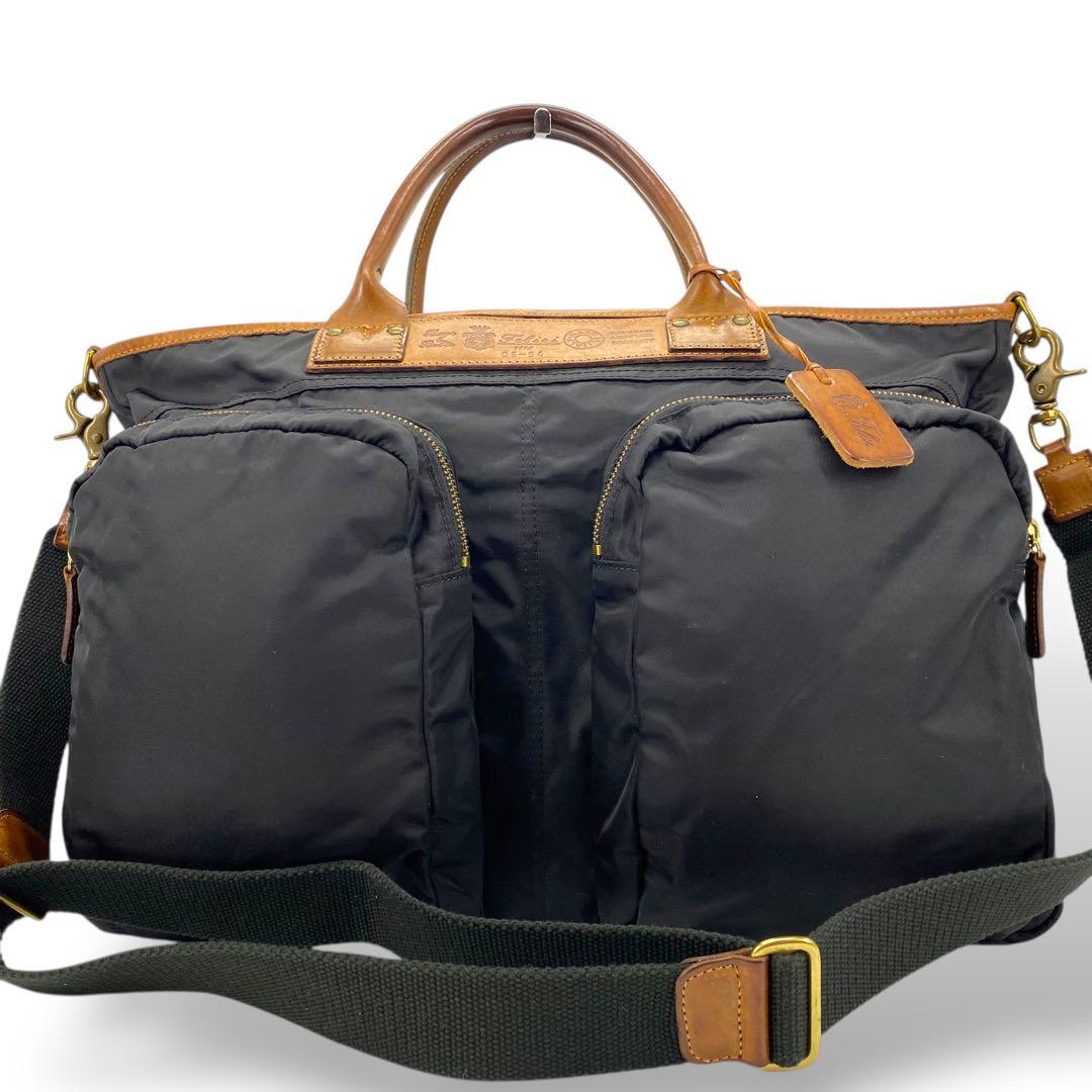 【美品】フェリージ ビジネズバッグ 2way ヘルメットバッグ A4収納