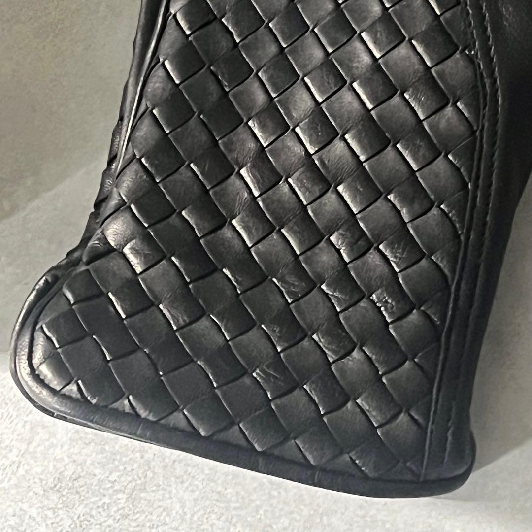 【未使用/付属品有り】ボッテガヴェネタ　メンズ　レザー手袋　イントレチャート　黒