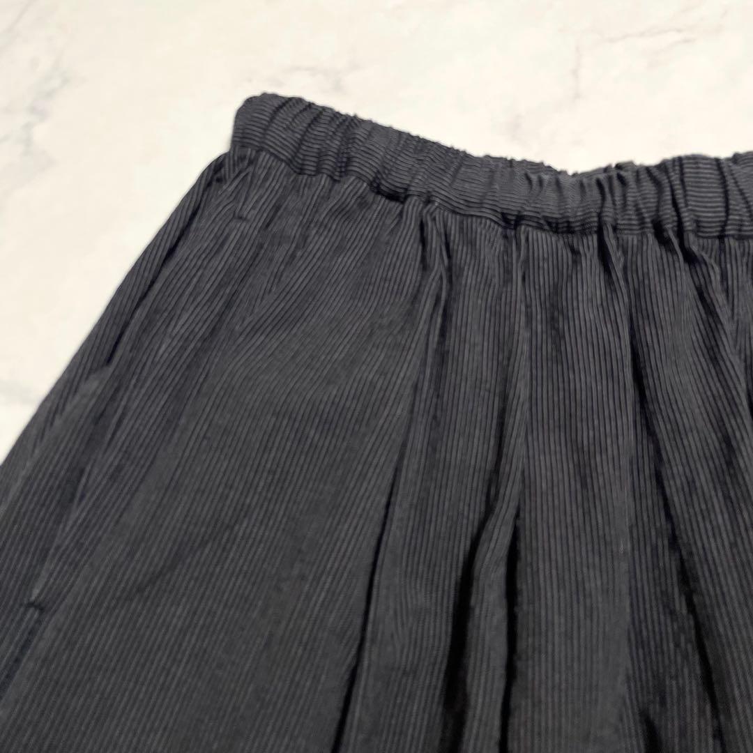 ヨーガンレール イエローレーベル バルーンパンツ サルエルパンツ ストライプ 黒