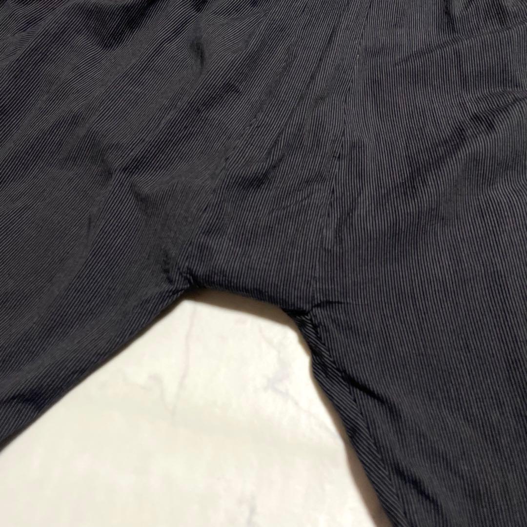 ヨーガンレール イエローレーベル バルーンパンツ サルエルパンツ ストライプ 黒