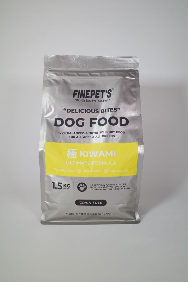 FINEPETS KIWAMI ドッグフード 1.5kg 3袋セット