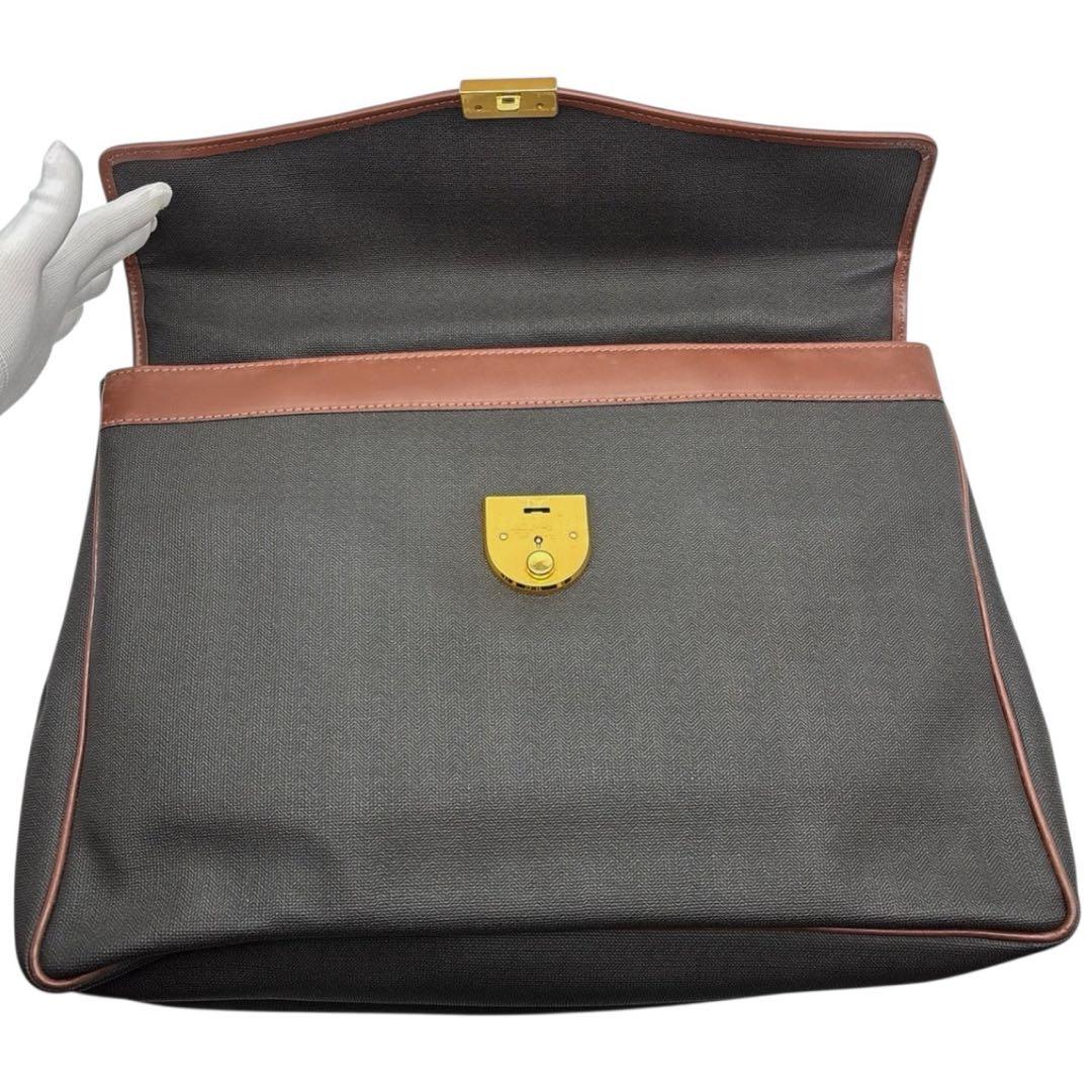 良品◎ ダンヒル A4可 ビジネスバッグ ブリーフケース PVC レザー