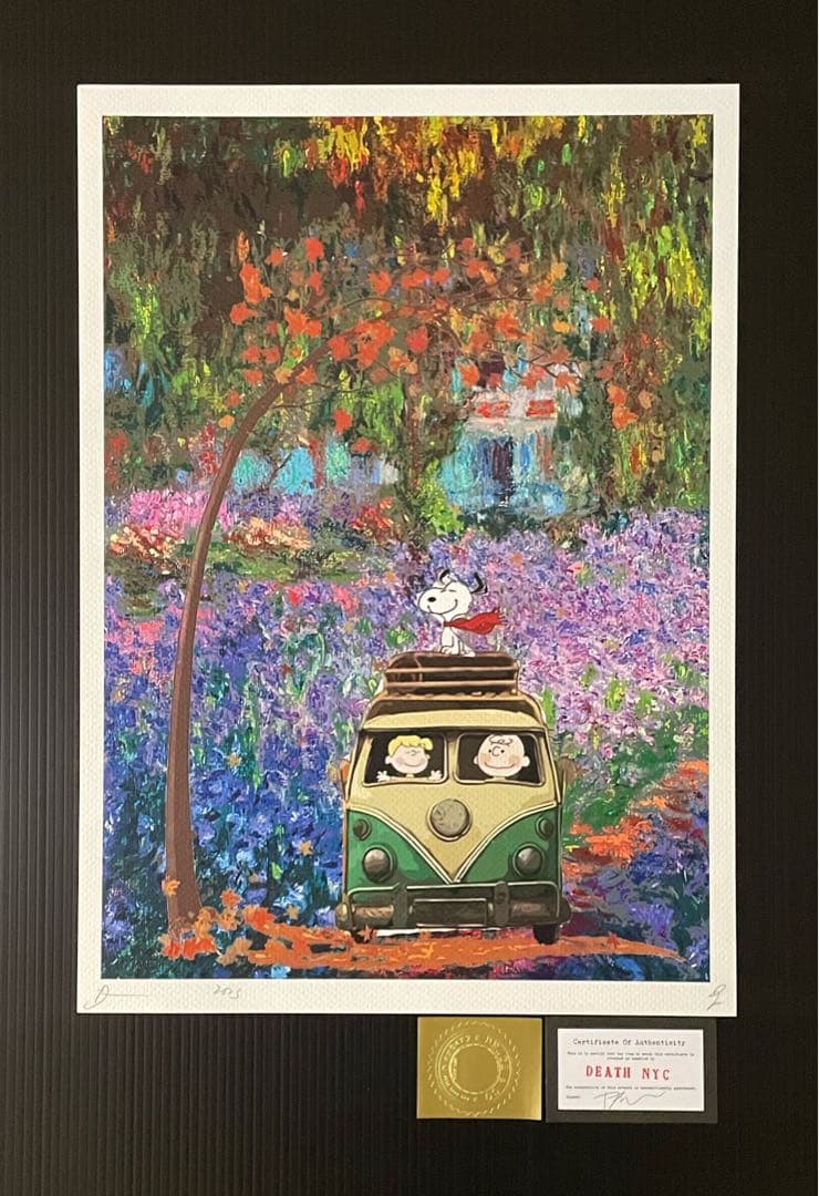 額付き(Wマット)/DEATH NYC/アートポスター/スヌーピー /モネ/