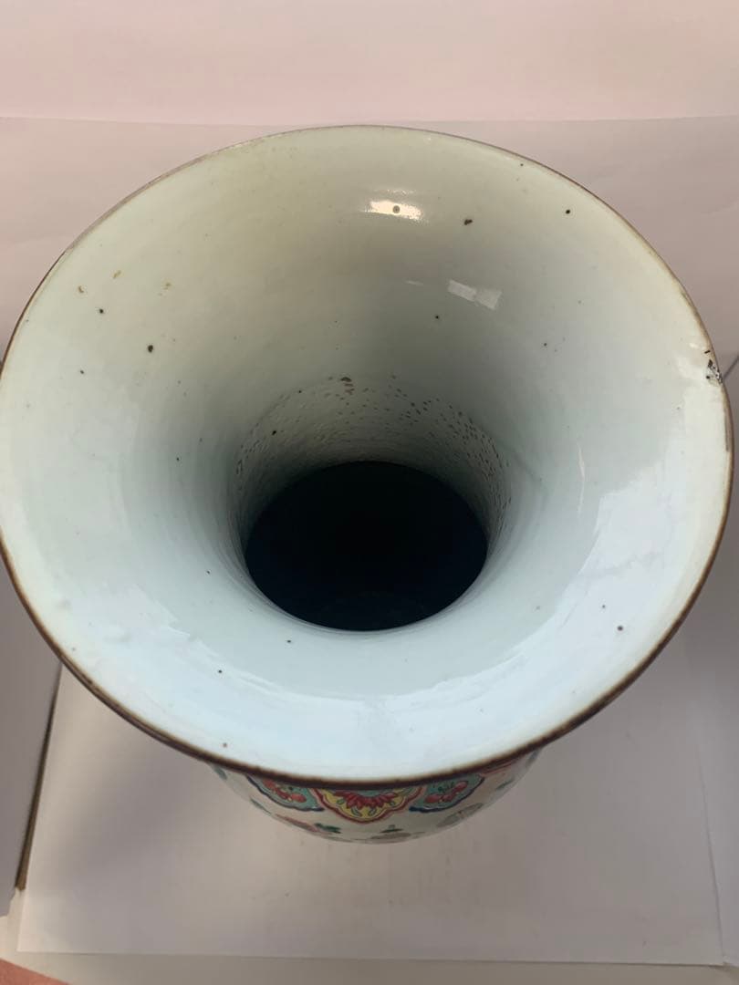 中国美術　粉彩大花瓶　送料込み