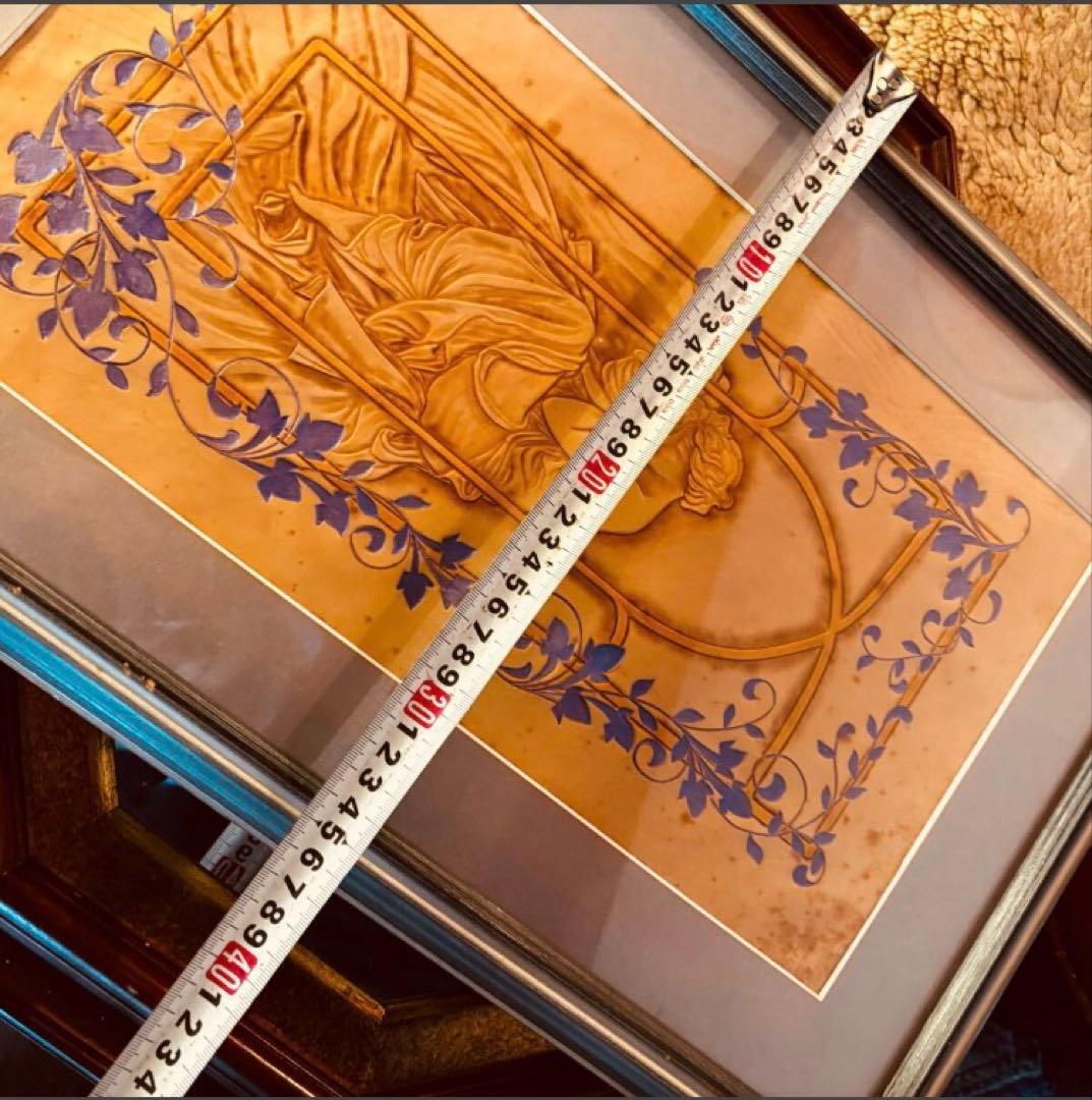 湯布院アンティーク アルフォンス ミュシャ〔四つの時の流れ〜夜の安らぎ〕