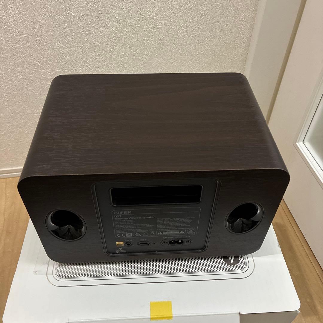 EDIFIER D32 ワイヤレススピーカー　木目　黒ブラック