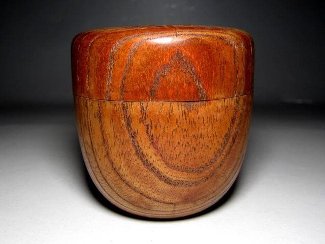 千家十職 指物師 駒沢利斎 桐木地 中棗 裏千家十四代 淡々斎花押　m129