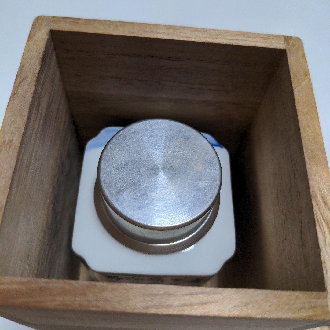 茶壺　茶入れ　春峰　蓋は錫　共箱　平安