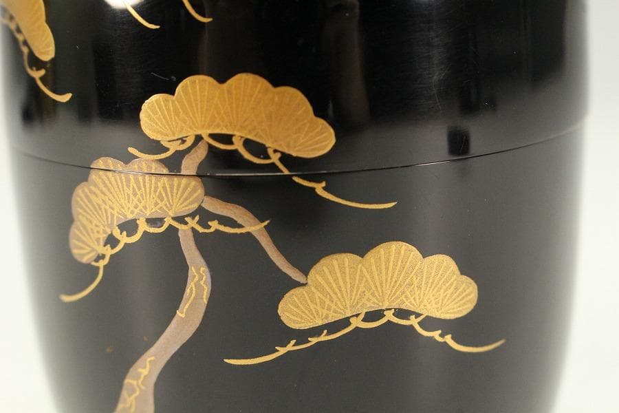 茶道具 輪島塗 棗 高7.5cm 共箱(K-LC663)