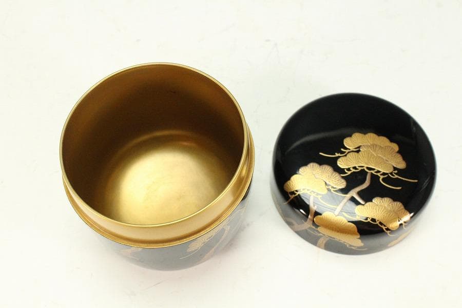 茶道具 輪島塗 棗 高7.5cm 共箱(K-LC663)