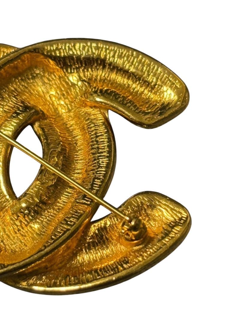 CHANEL シャネル マトラッセ ココマーク ゴールド　ブローチ