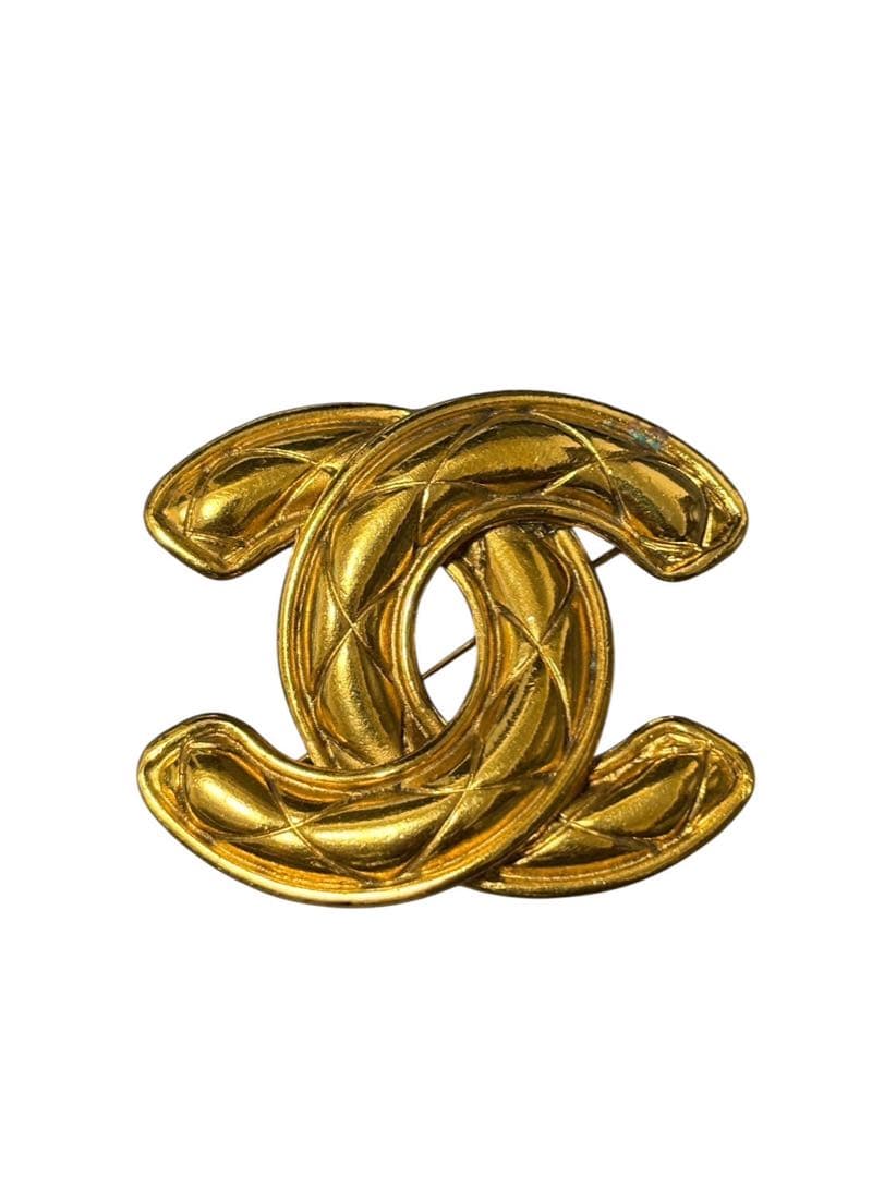 CHANEL シャネル マトラッセ ココマーク ゴールド　ブローチ