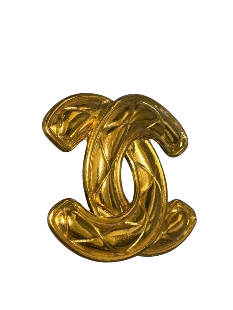 CHANEL シャネル マトラッセ ココマーク ゴールド　ブローチ