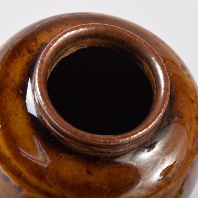 茶道具　瀬戸焼　茶入　仕覆・時代箱付　V　7590