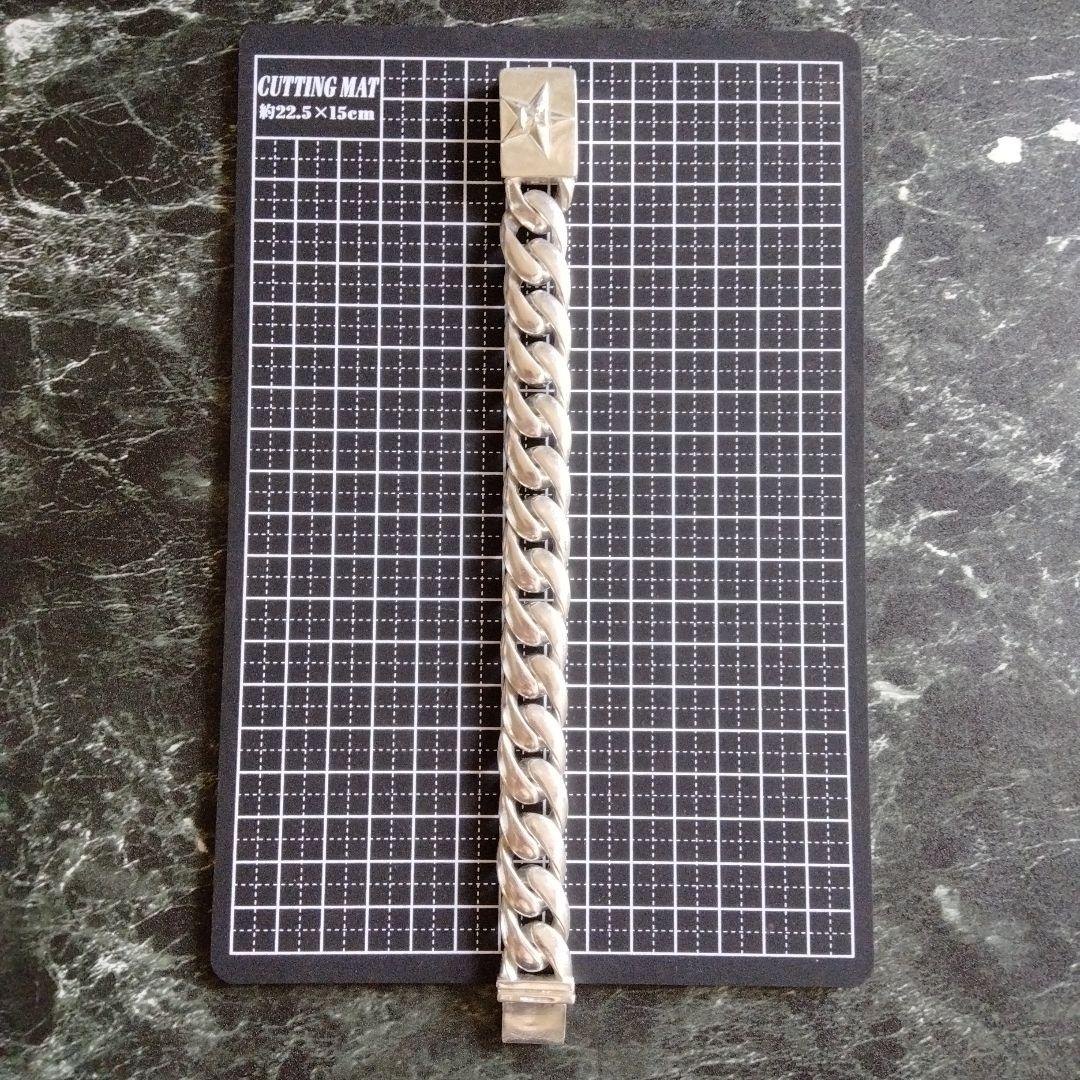 シルバー925 ツイスト星モチーフ チェーンブレスレット ★スター五芒星シンプル