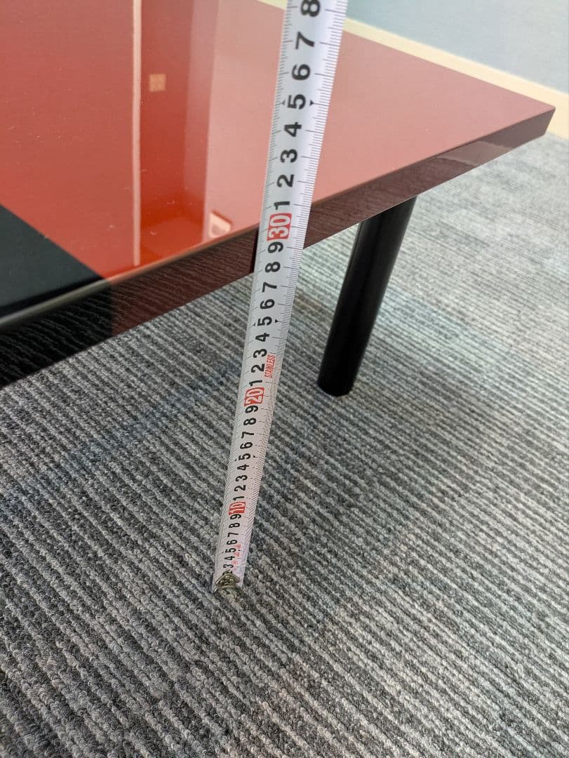 【高級漆座卓】赤と黒の木製座卓 2台セット