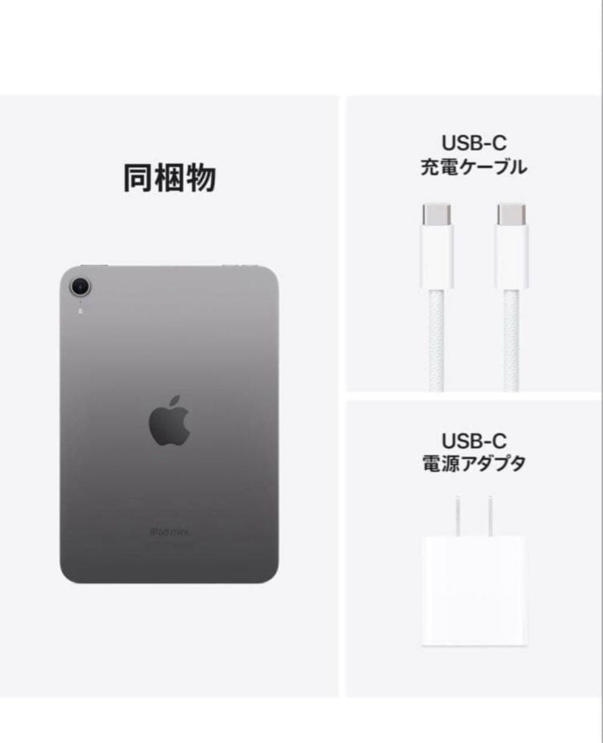 Apple iPad mini (第7世代) スペースグレー 本体