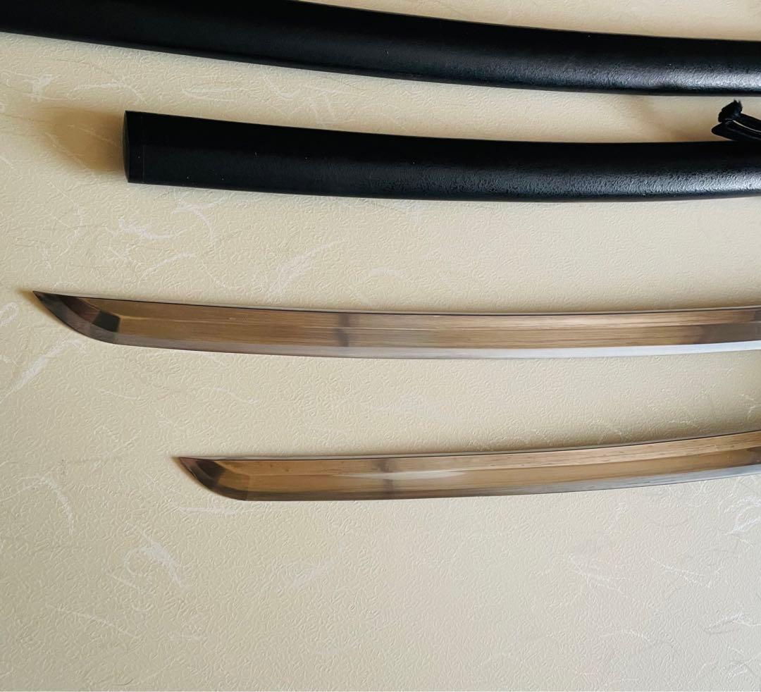 模造刀 日本刀 武具 刀剣 居合刀 2本セット 太刀 脇差 アンティーク w3