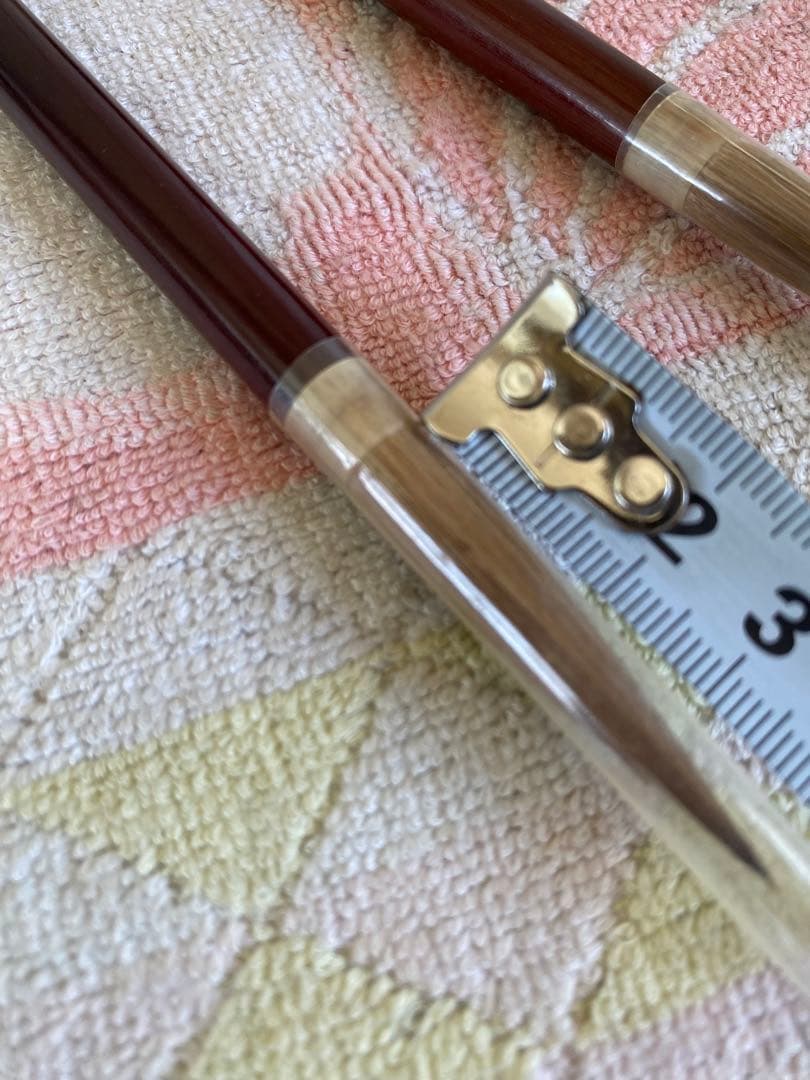 鶴亀　和光作　伝統工芸品　熊野筆　書道筆　2本　未使用　墨　硯　27