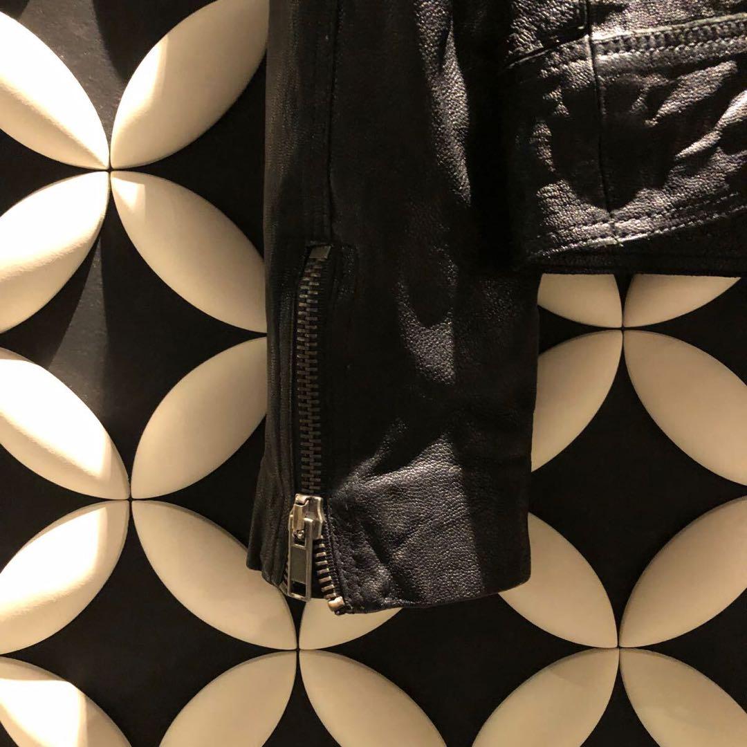 ヌーディージーンズ 裏キルティングレザーブルゾンジャケット/ライダース