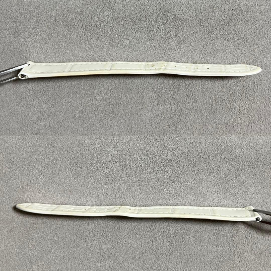 Hウォッチ ミニ ベルト Hermes エルメス 時計 腕時計 アリゲーター 白