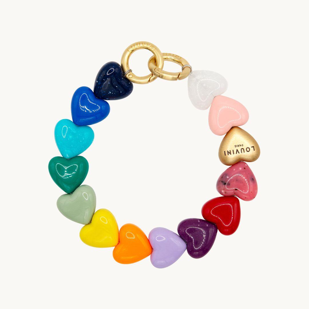 LOUVINI PARIS ストラップ　PETIT CUORE RAINBOW